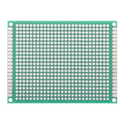 تەختەی نموونەیی PCB ی گشتگیر 6*8سم بە قورتی تاک-لایەنە و قووڵی کونی 2.54ملم