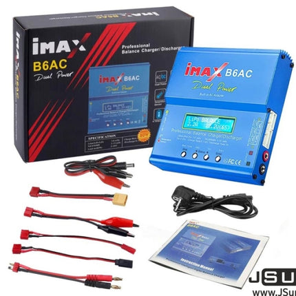 B6AC Blue 80W Li-ion Battery Balance Charger with T Plug & EU Plug #E1