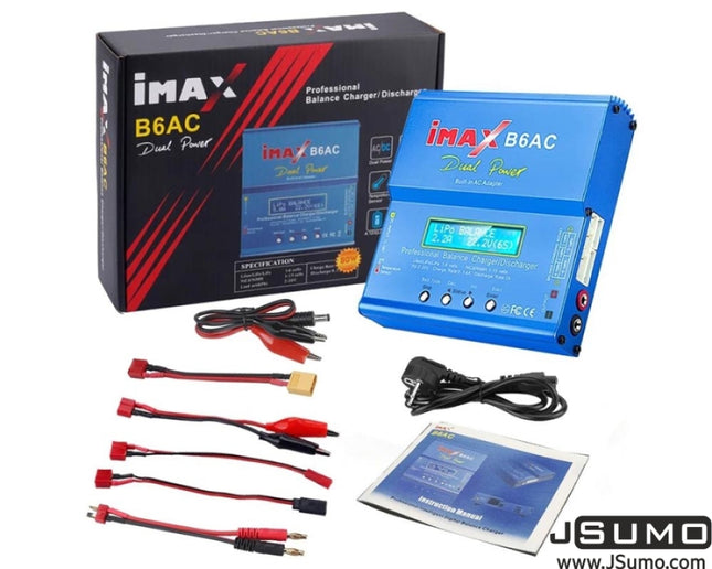 B6AC Blue 80W Li-ion Battery Balance Charger with T Plug & EU Plug #E1
