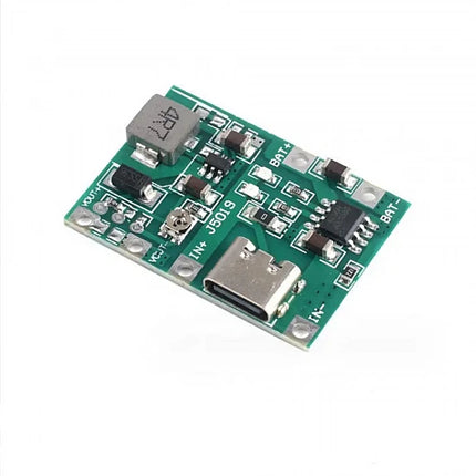 مۆدیولی بارگاویکردن و بەرزکردنەوەی پاتری لیتۆمی 18650 لە 3.7V بۆ 5V/9V، ٢A (USB Type-C)