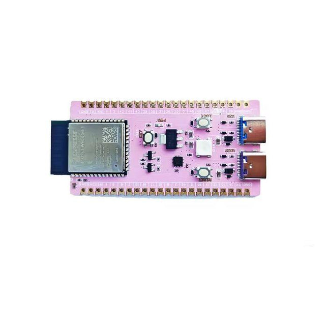 لوحة تطوير ESP32-S3 واي فاي بلوتوث BLE 5.0 (غير ملحومة، وردي) #B2