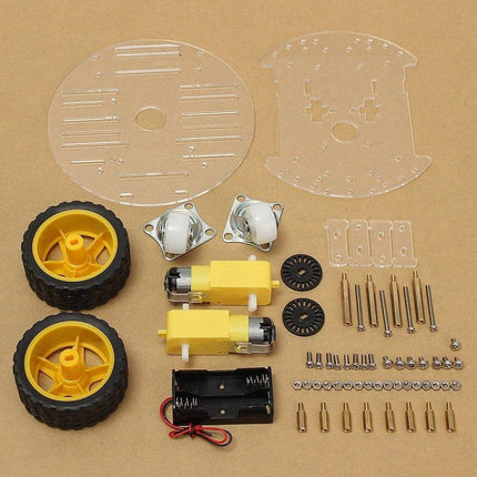 2WD Mini Round Double-Deck Smart Robot Car Chassis DIY Kit #A7