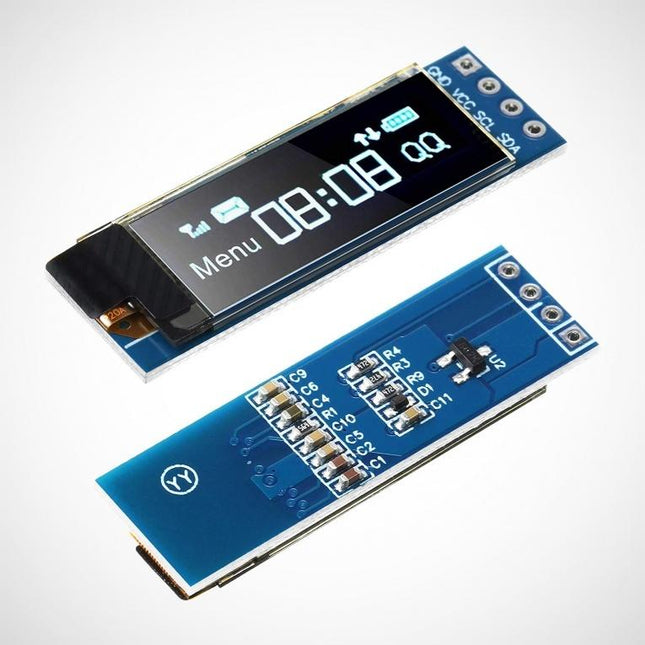 0.91 ئینج 128x32 IIC I2C سپی / شین OLED LCD Display DIY Module SSD1306 Driver IC DC 3.3V 5V#72