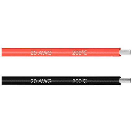 وایەری سلیکۆنی نەرمی 20AWG بە درێژایی 1 مەتر (پلەی گەرمی بەرزی 200°C) #A7