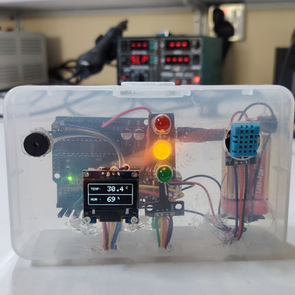 SkyTech Environment Monitor v1 Smart Sensor Kit with OLED & Traffic Light