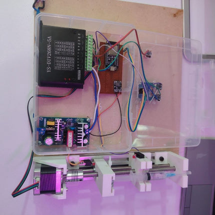 Smart Syringe Pump Pro ESP32 Web & OLED Controlled Linear Injector