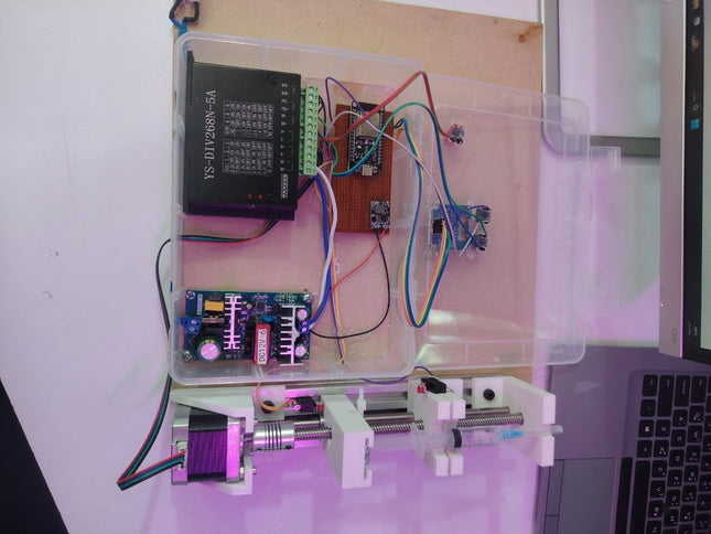 Smart Syringe Pump Pro ESP32 Web & OLED Controlled Linear Injector