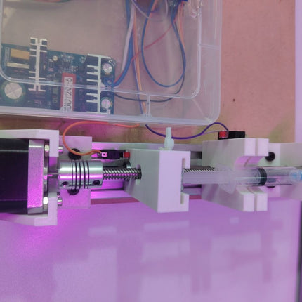 Smart Syringe Pump Pro ESP32 Web & OLED Controlled Linear Injector