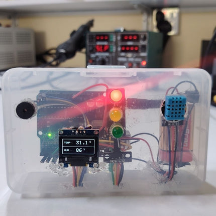 SkyTech Environment Monitor v1 Smart Sensor Kit with OLED & Traffic Light