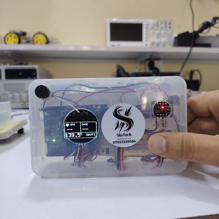 SkyTech Health Monitor v1 Smart Medical Sensor Kit with OLED MAX30105 MLX90614