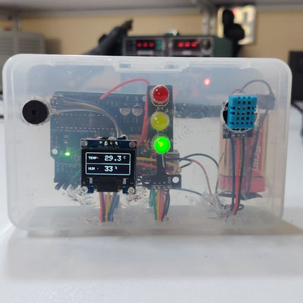 SkyTech Environment Monitor v1 Smart Sensor Kit with OLED & Traffic Light