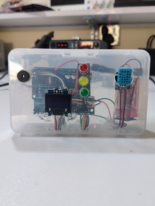 SkyTech Environment Monitor v1 Smart Sensor Kit with OLED & Traffic Light