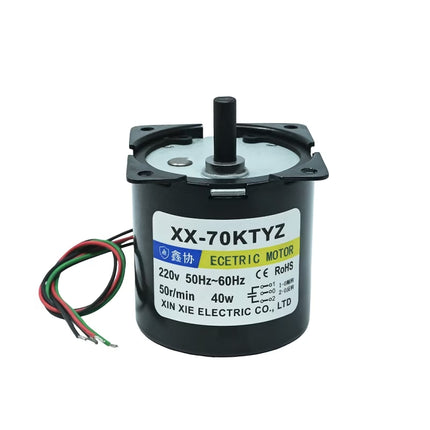 70KTYZ AC 220V 40W مۆتۆری هاوکاتی موگناتیسی هەمیشەیی - گێڕی بەهێز 80RPM مۆتۆری گەڕاوە #C6.1