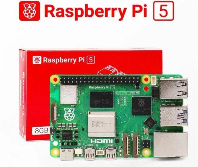 لوحة كمبيوتر Raspberry Pi 5 أحادية اللوحة (8 جيجابايت ذاكرة وصول عشوائي) - لوحة تطوير رائدة فائقة الأداء #190
