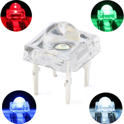 LED 5mm پيرانها ٤-پين گڵۆپی دیۆدی ڕووناککەرەوەی زۆر درەوشاوە #٢٣٥