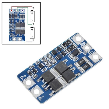 2S 10A 7.4V/8.4V 18650 لیتیۆم پاتری BMS بۆردی پاراستن لەگەڵ تایبەتمەندی باڵانس #174