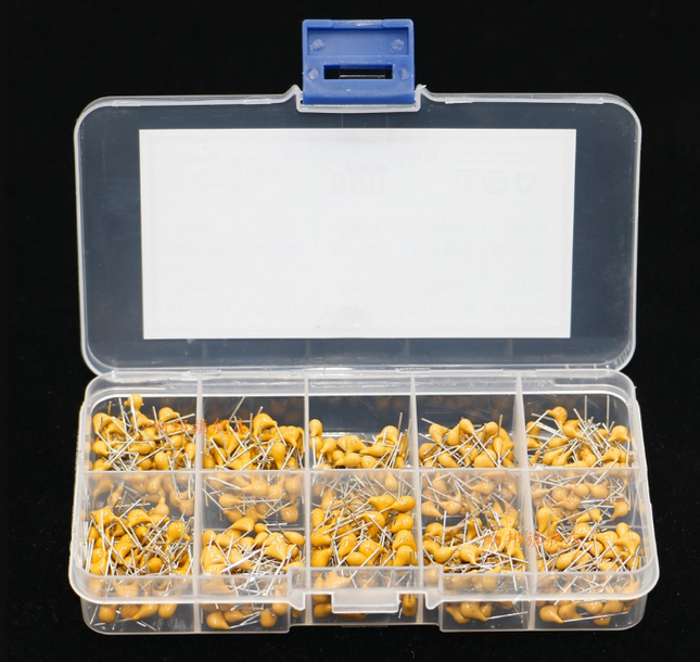 10 Values Multilayer Ceramic Capacitor Kit (0.1uF–10uF) (AC50v ,-+20%) 500PCS  #B4.2