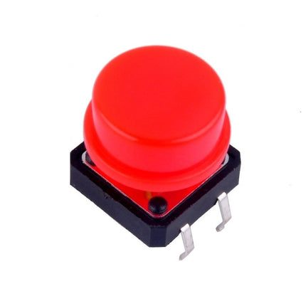 Push Button Tactile Switch 12x12x7.3mm with Multi-Color Round Cap Options #60