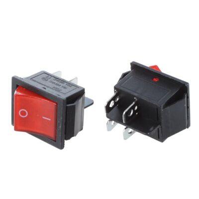 KCD4 220V Rocker Switch ON/OFF 4-Pin Illuminated Power Switch for Electrical Appliances#110
