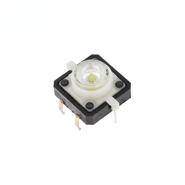 مفتاح ضغط تكتيلي مضيء 12x12x7.3 مم مع مؤشر LED مدمج - اختيار ألوان متعددة#109