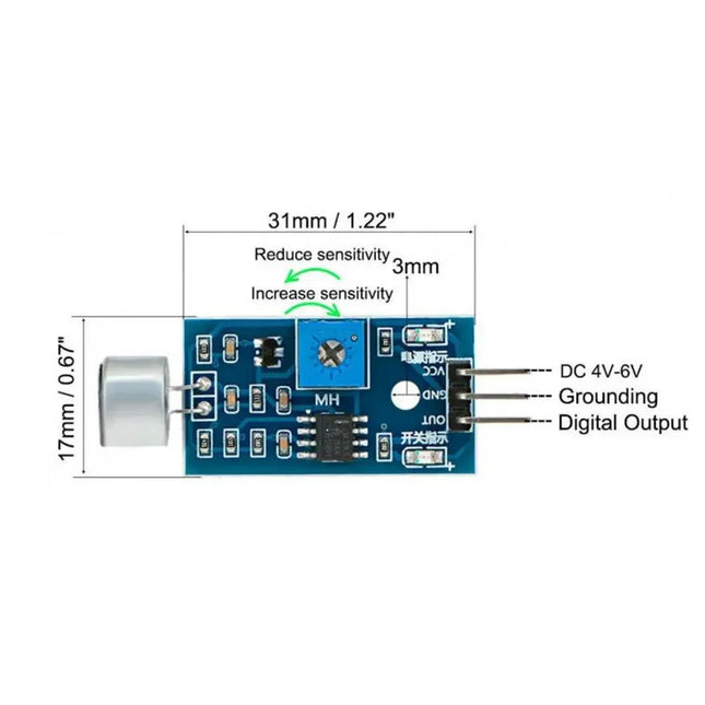 High Sensitivity Sound Microphone Sensor Detection Module #40