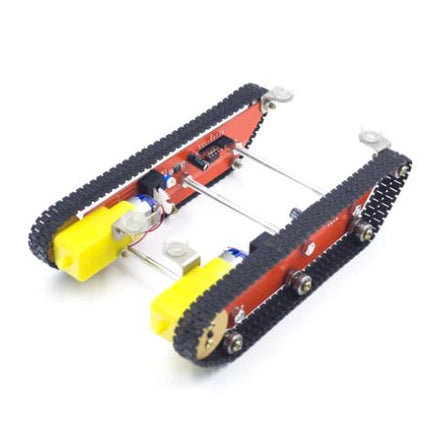 Tank Robot Smart Car Chassis + پلیتی ئەکریلیک ئینتێگرێتد تراکی ٢ ماتۆڕ #131