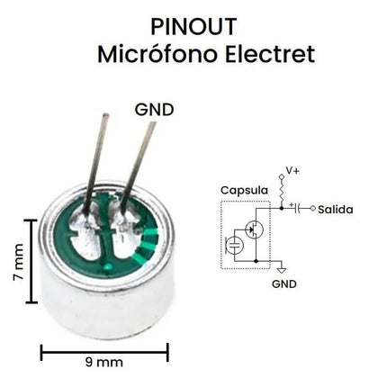 9×7mm Electret Condenser Microphone